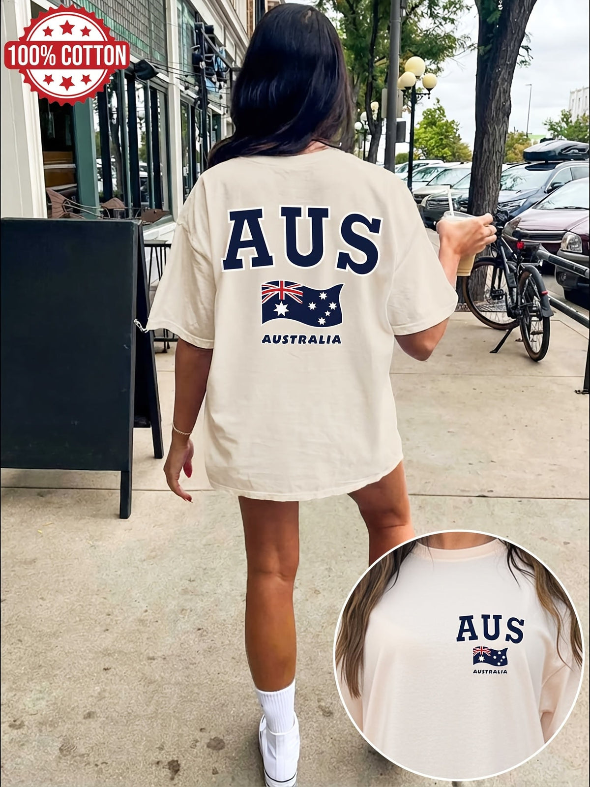 LILY | Oversized tee with double-sided print