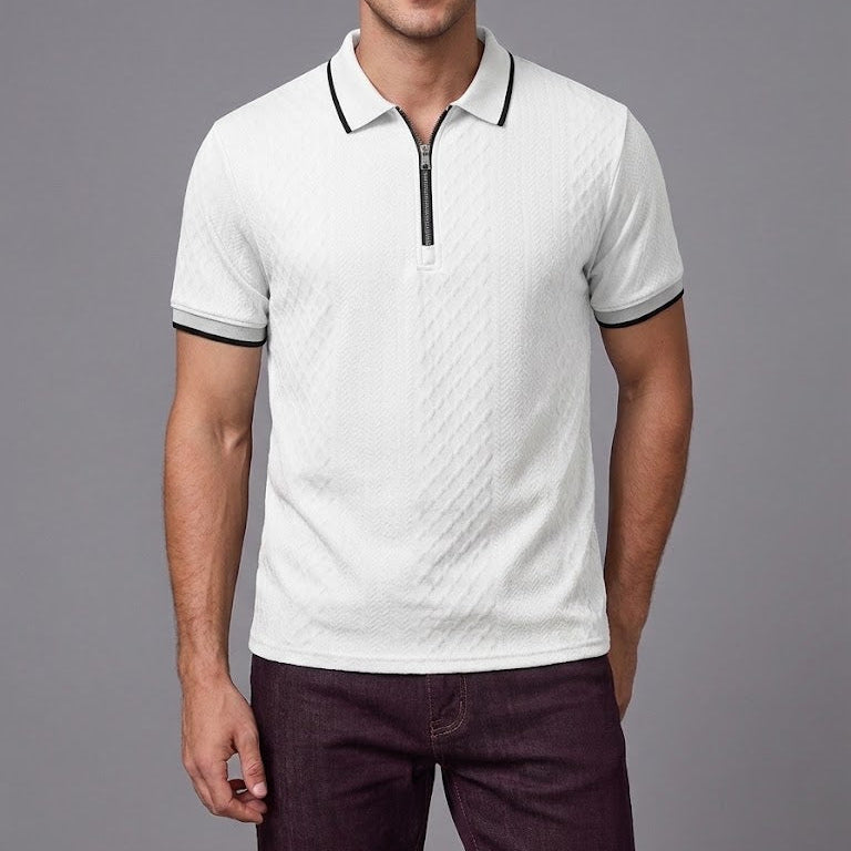 THEO | Polo with zip neckline