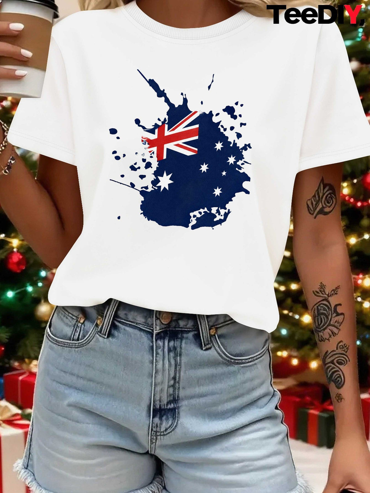 JACK | Graphic tee with flag splatter print