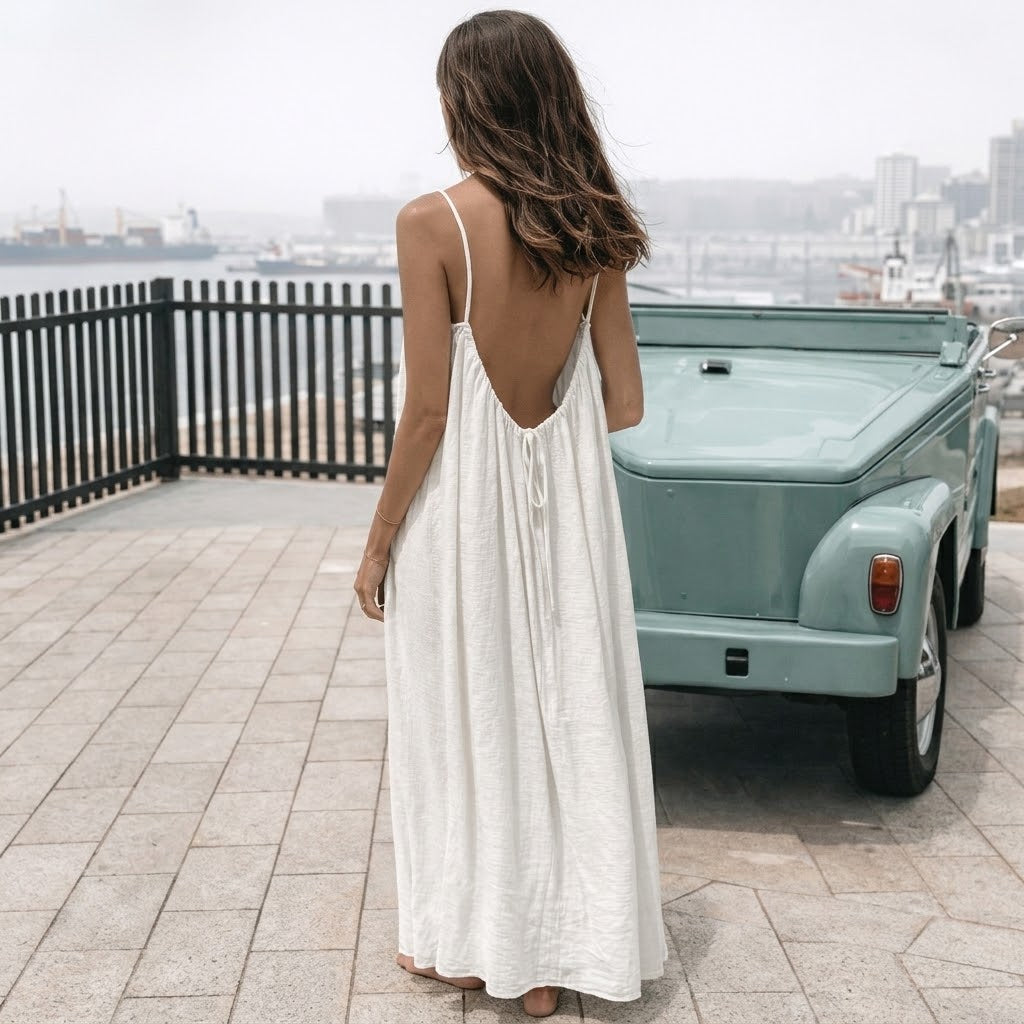 EVE | Maxi dress with open back