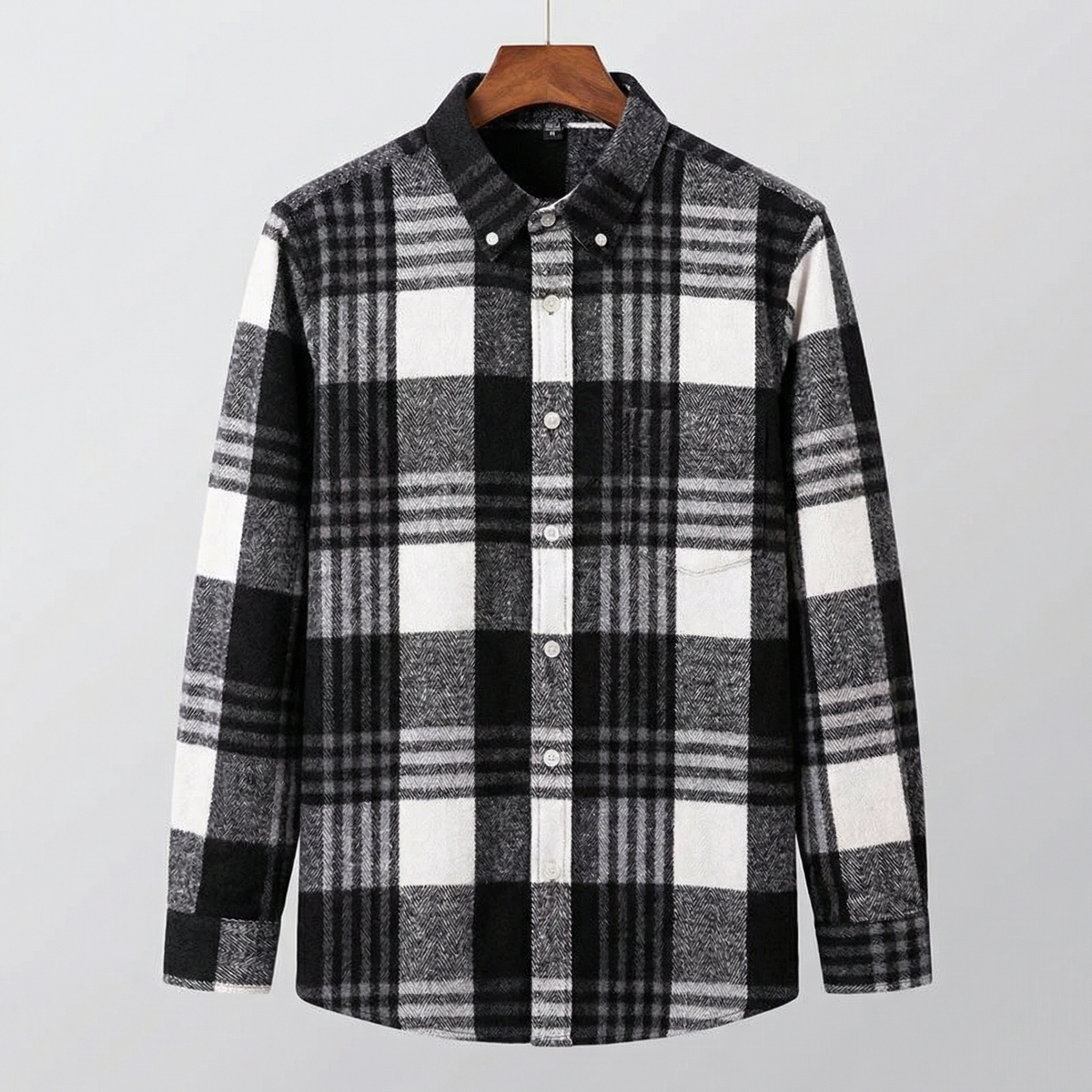 GRAYSON | Flannel shirt with button-down collar
