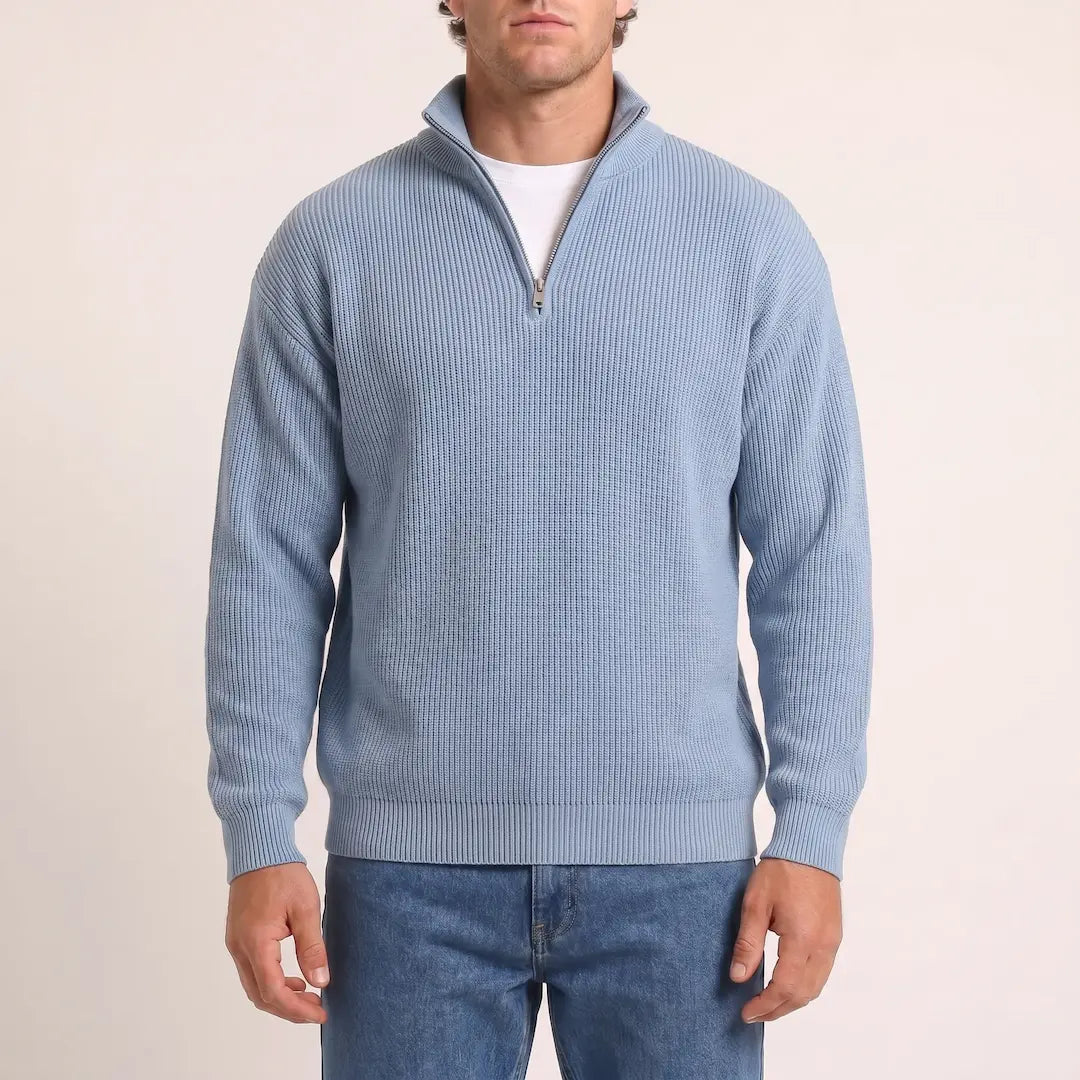 ARCHIE | Half-zip jumper with stand collar