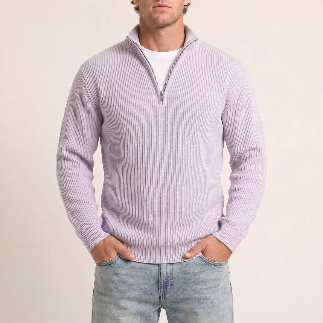 ARCHIE | Half-zip jumper with stand collar