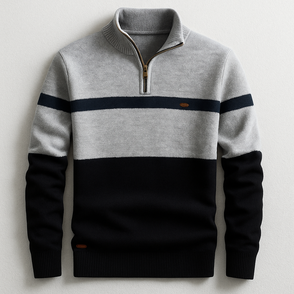 OSCAR | Quarter-zip pullover with ribbed cuffs