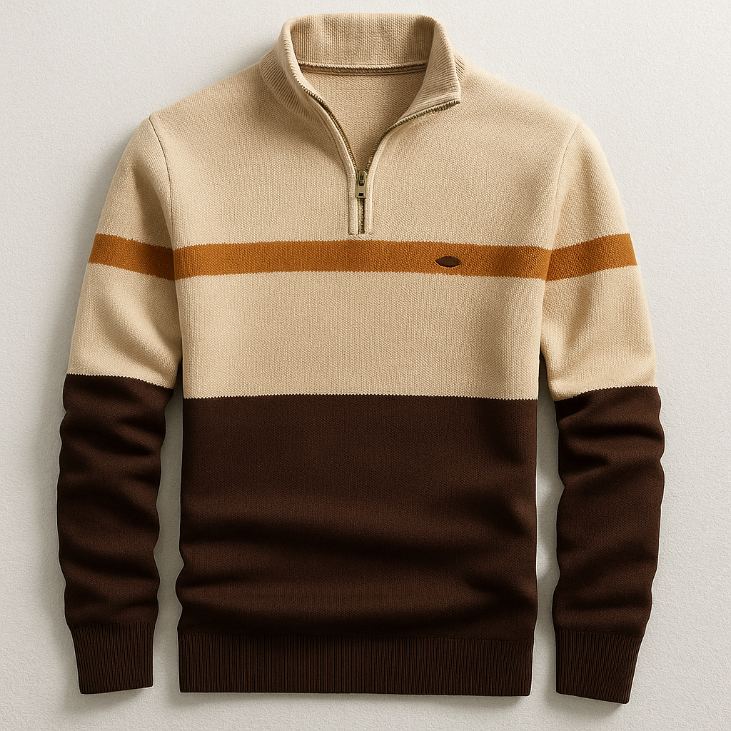 OSCAR | Quarter-zip pullover with ribbed cuffs