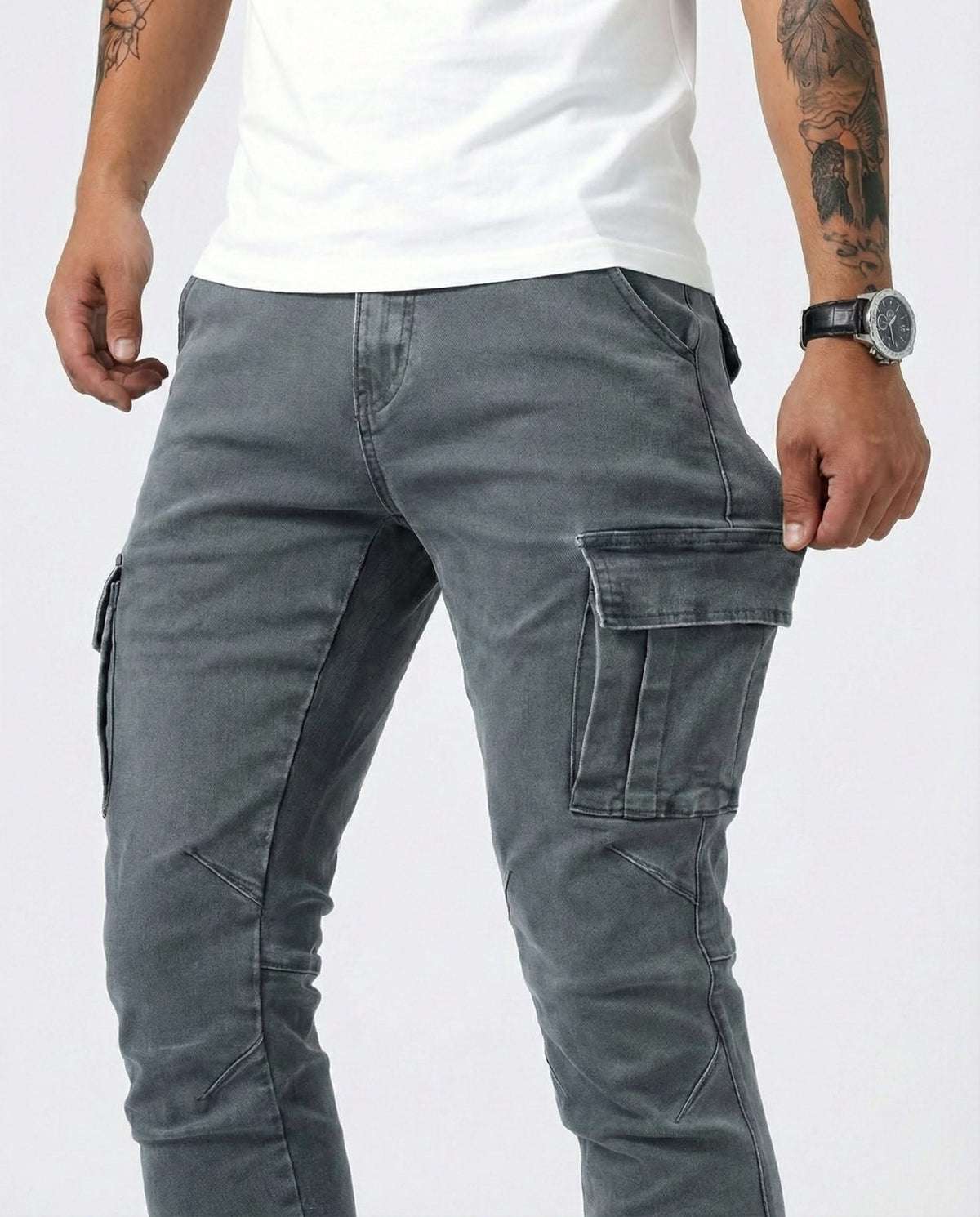BEAUMONT | Slim-cut trousers with stretch fit