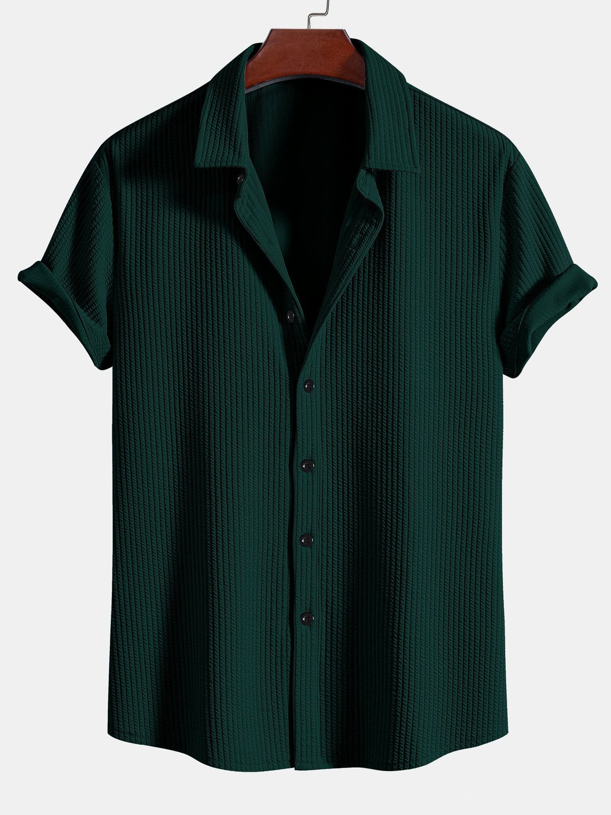FREDDIE | Muscle-fit shirt with ribbed texture