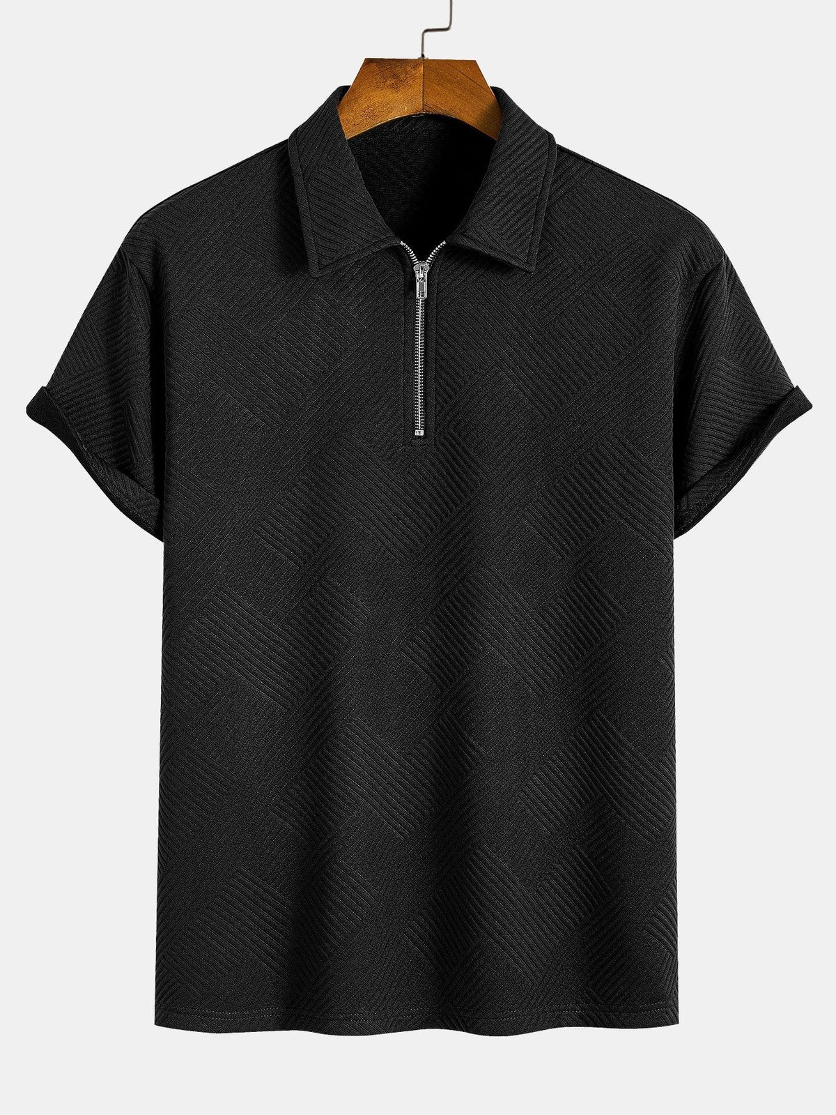 FREDDIE | Set with striped zip polo
