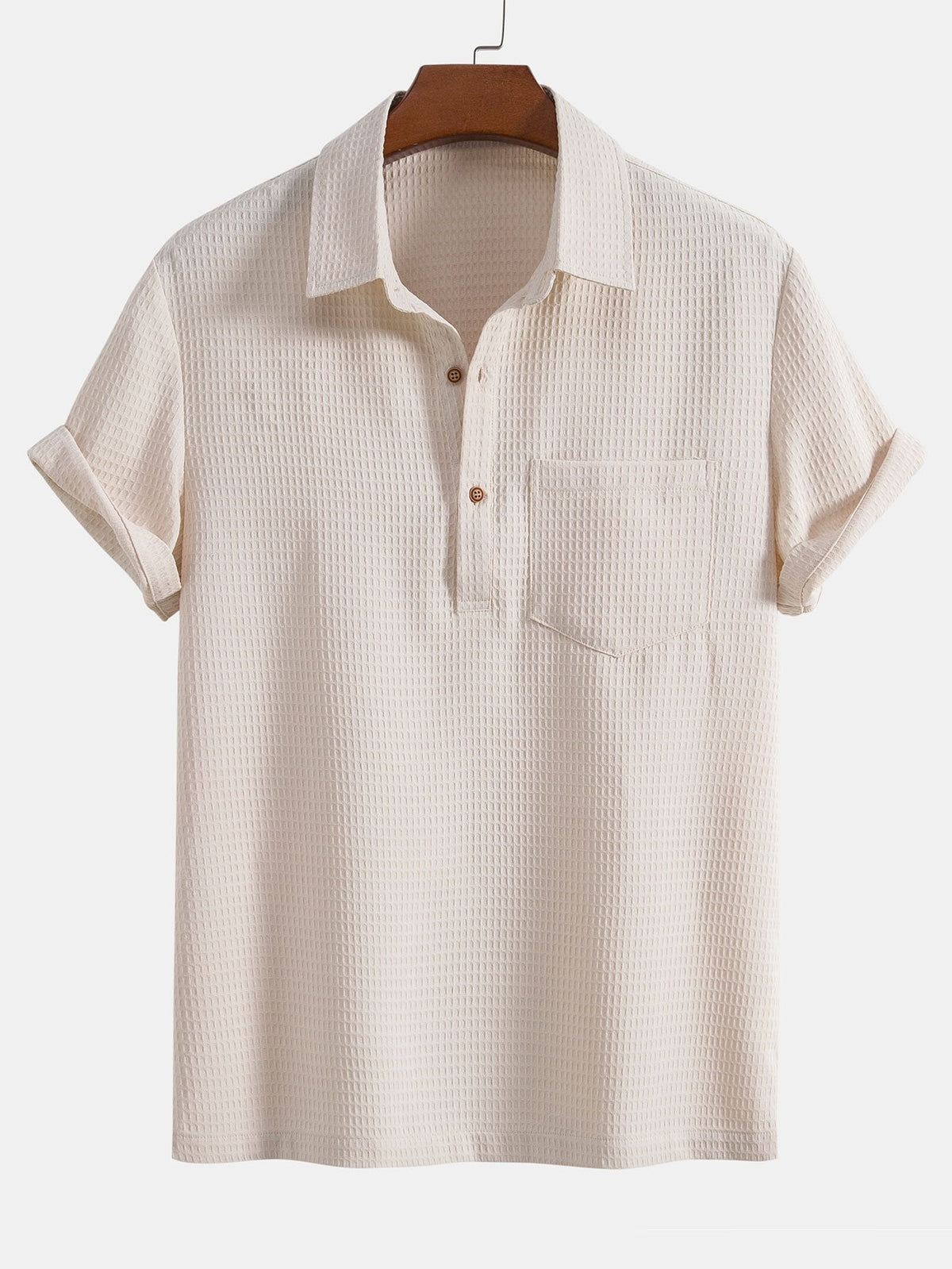 WILLIAM | Polo and shorts set with waffle knit