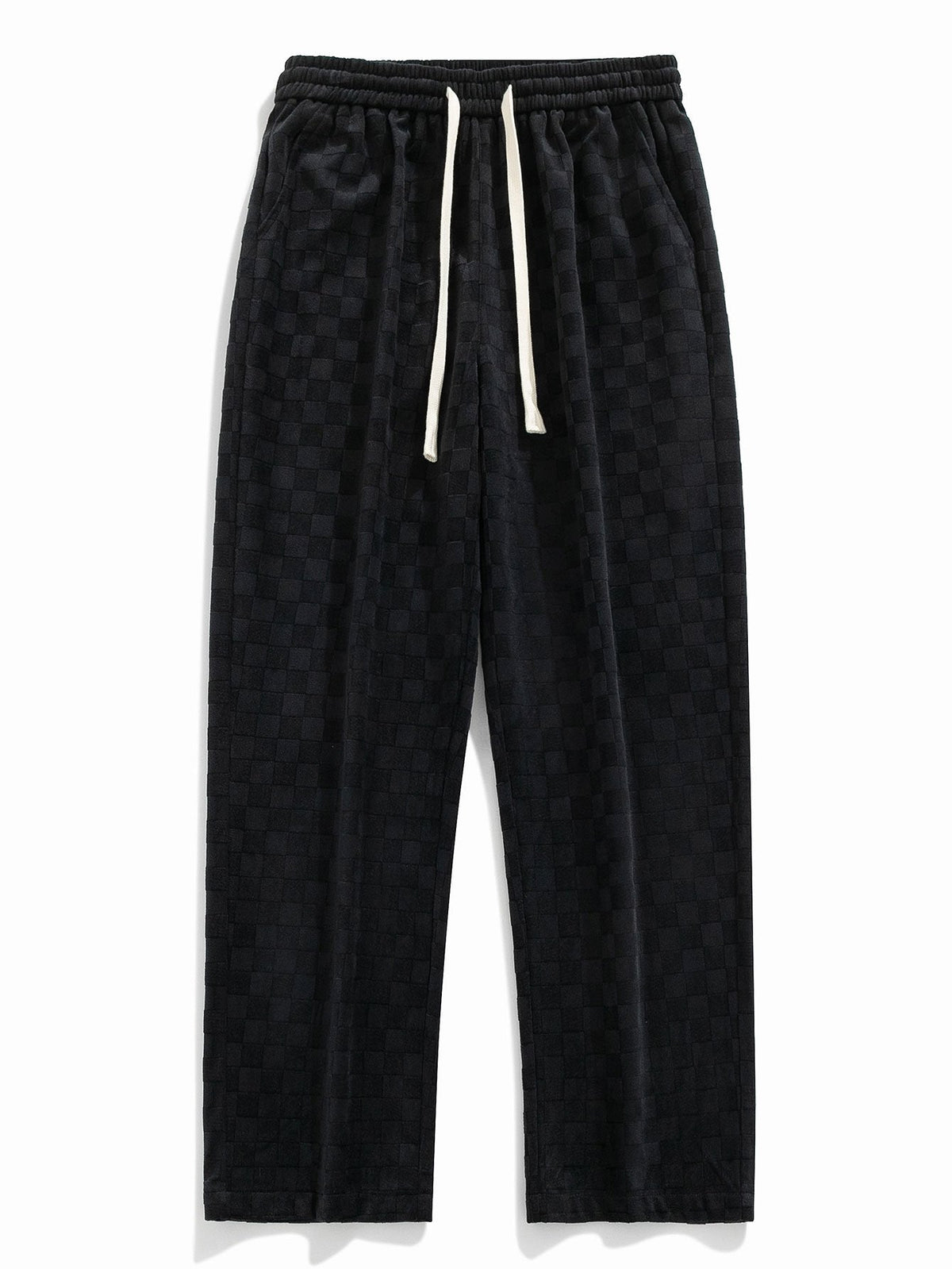 ROSE | Straight-leg trousers with check print