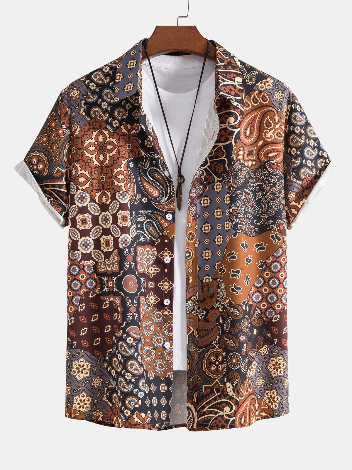 IMOGEN | Shirt and shorts set with paisley print