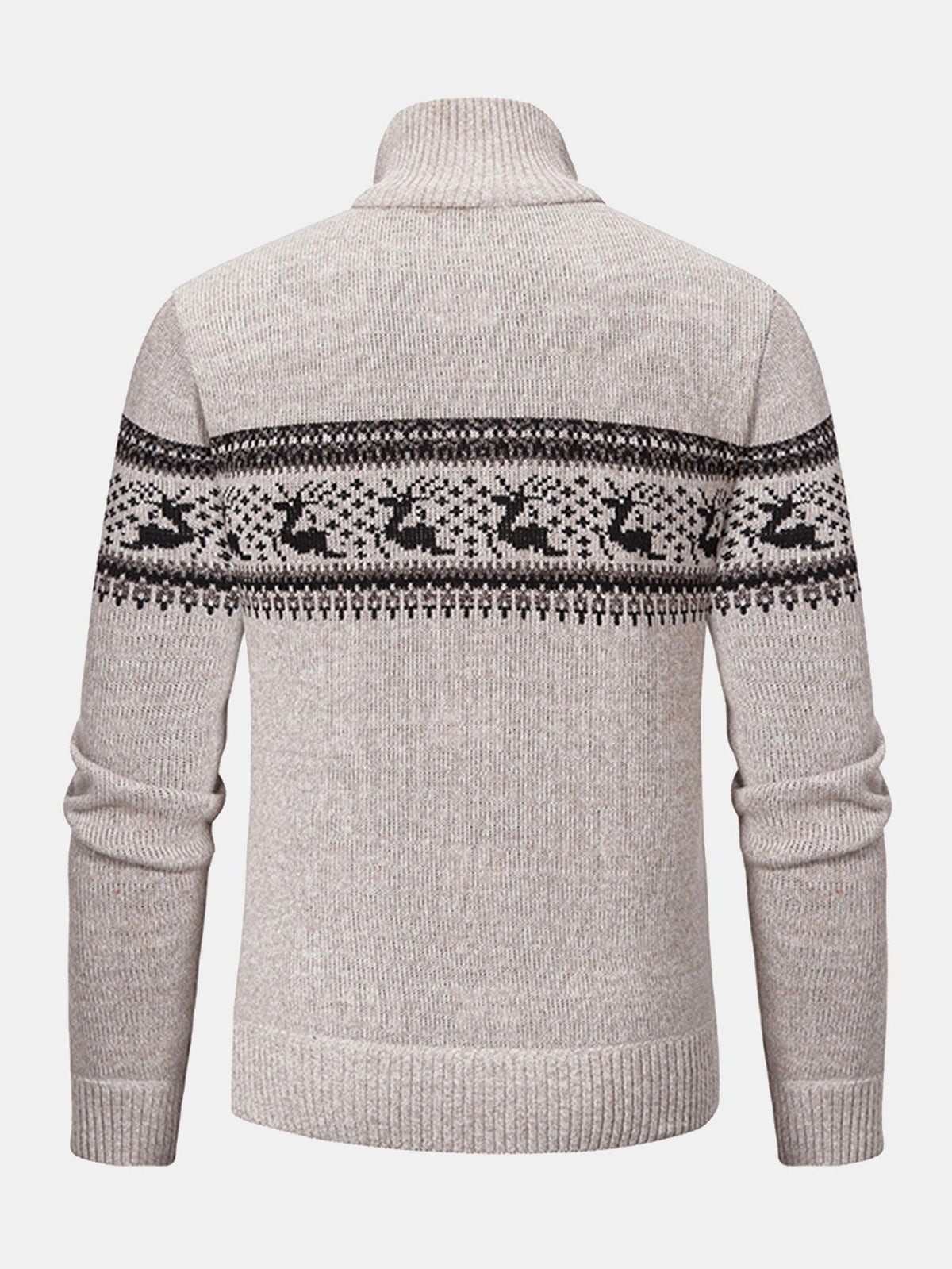 LILY | Quarter-zip sweater with random print