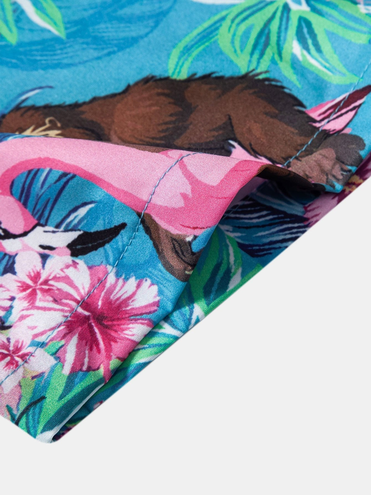 PHOEBE | Shirt and shorts set with all-over print