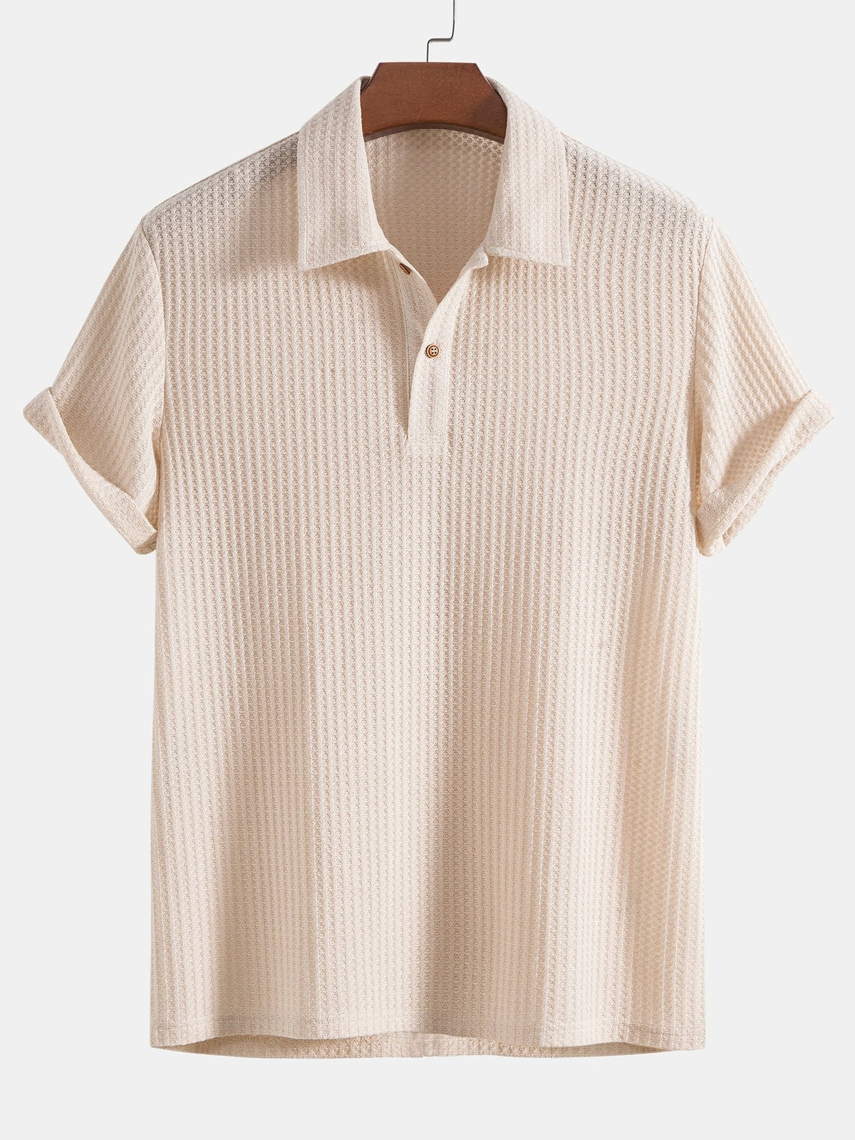 BENJAMIN | Polo and shorts set with waffle knit