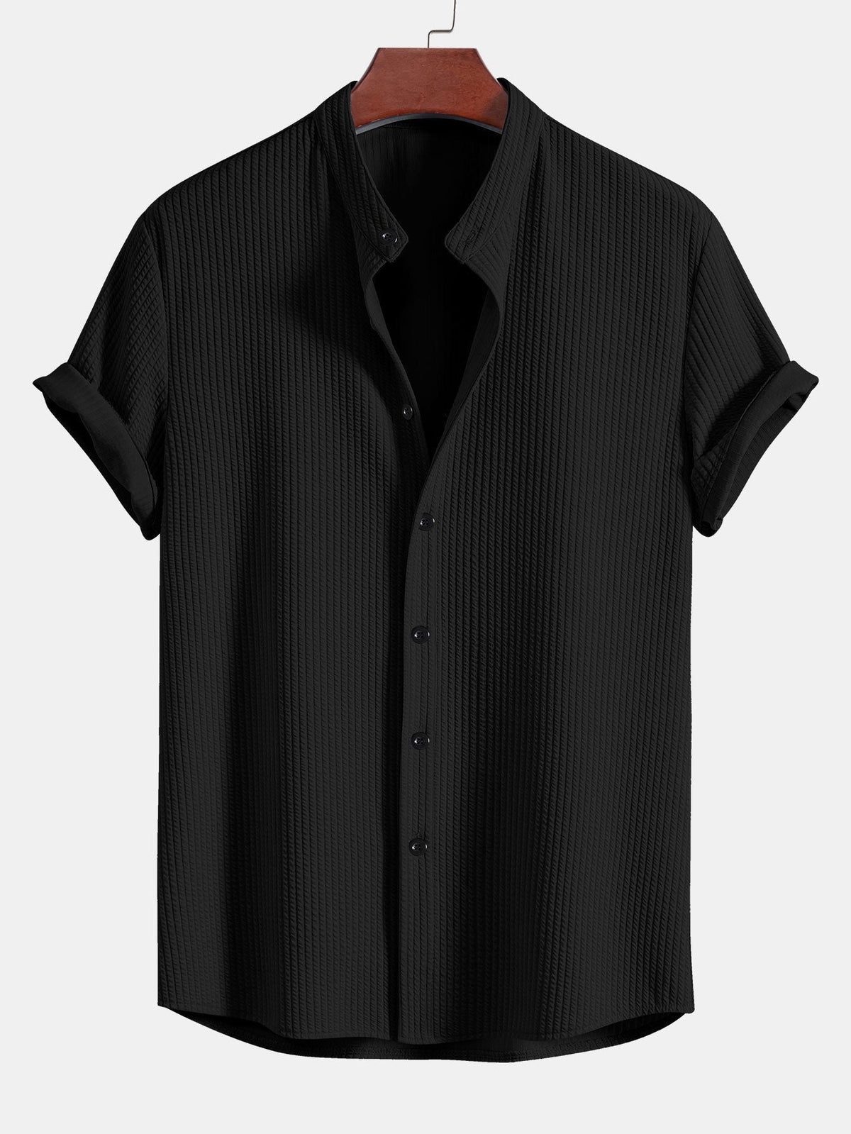 HENRY | Muscle-fit shirt with stand collar