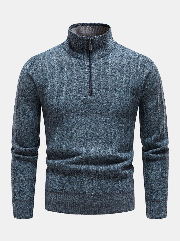 IMOGEN | Sweater with quarter-zip neckline