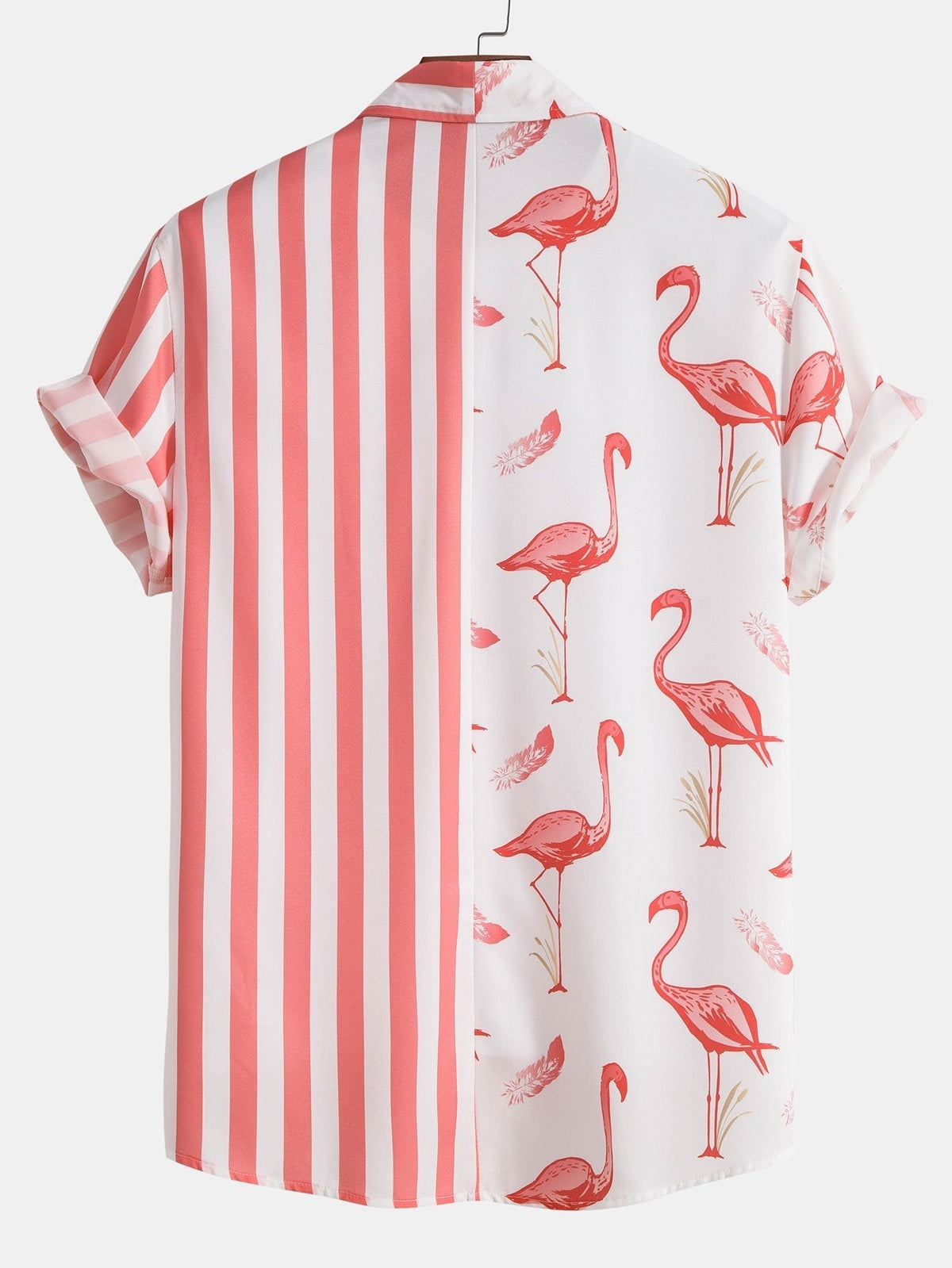 IVY | Set with flamingo stripe shorts