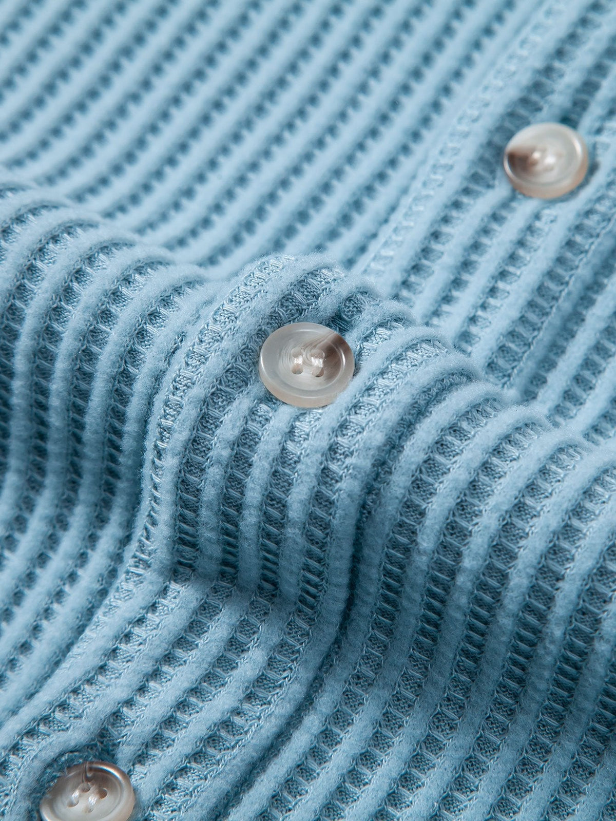 JACK | Waffle-knit shirt with button front