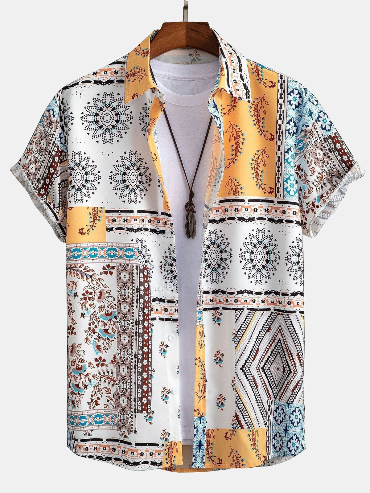 AVA | Shirt and shorts set with scarf print