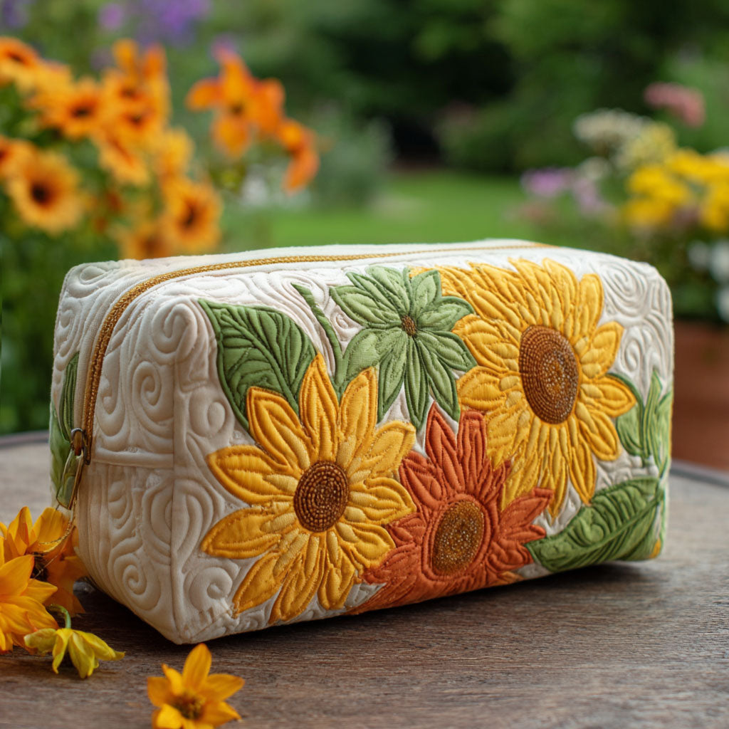 NADIA | Quilted cosmetic bag with print detail