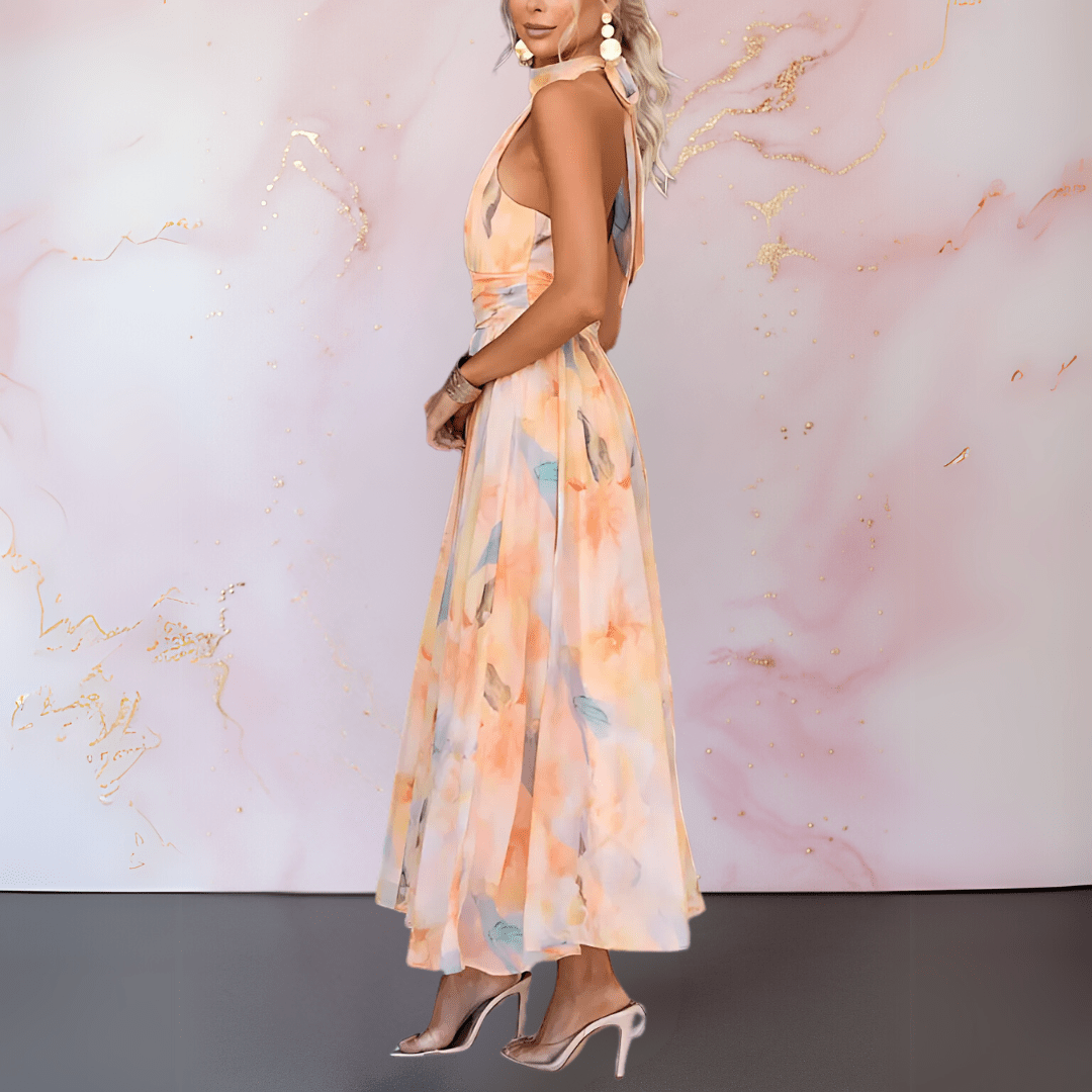 MICAH | Maxi dress with halterneck