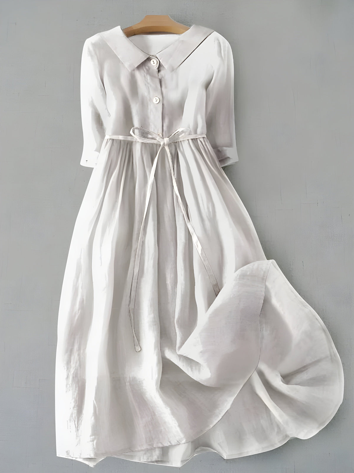 GRACE | Midi dress with lace-up waist