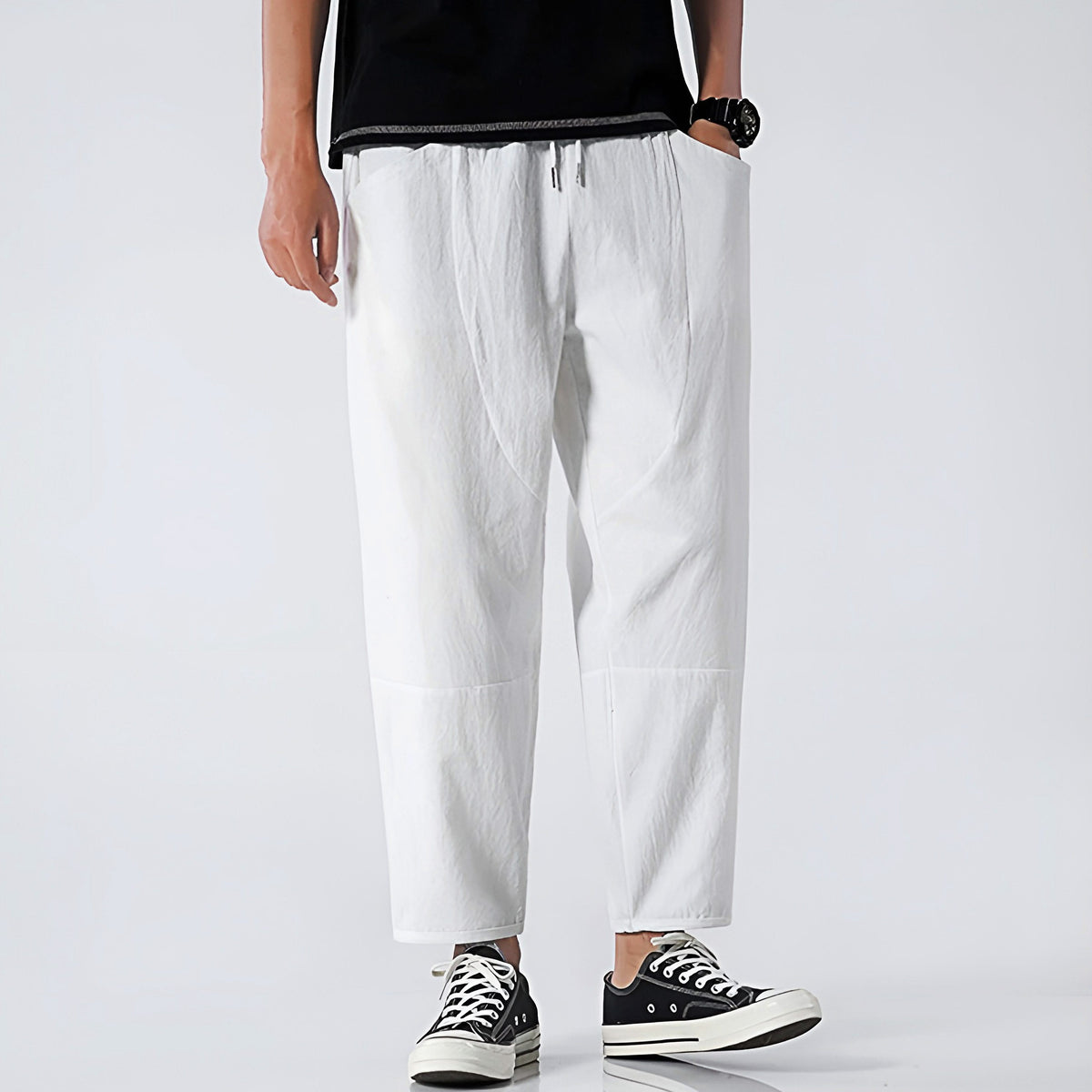 FLORENCE | Cropped trousers with drawstring waist