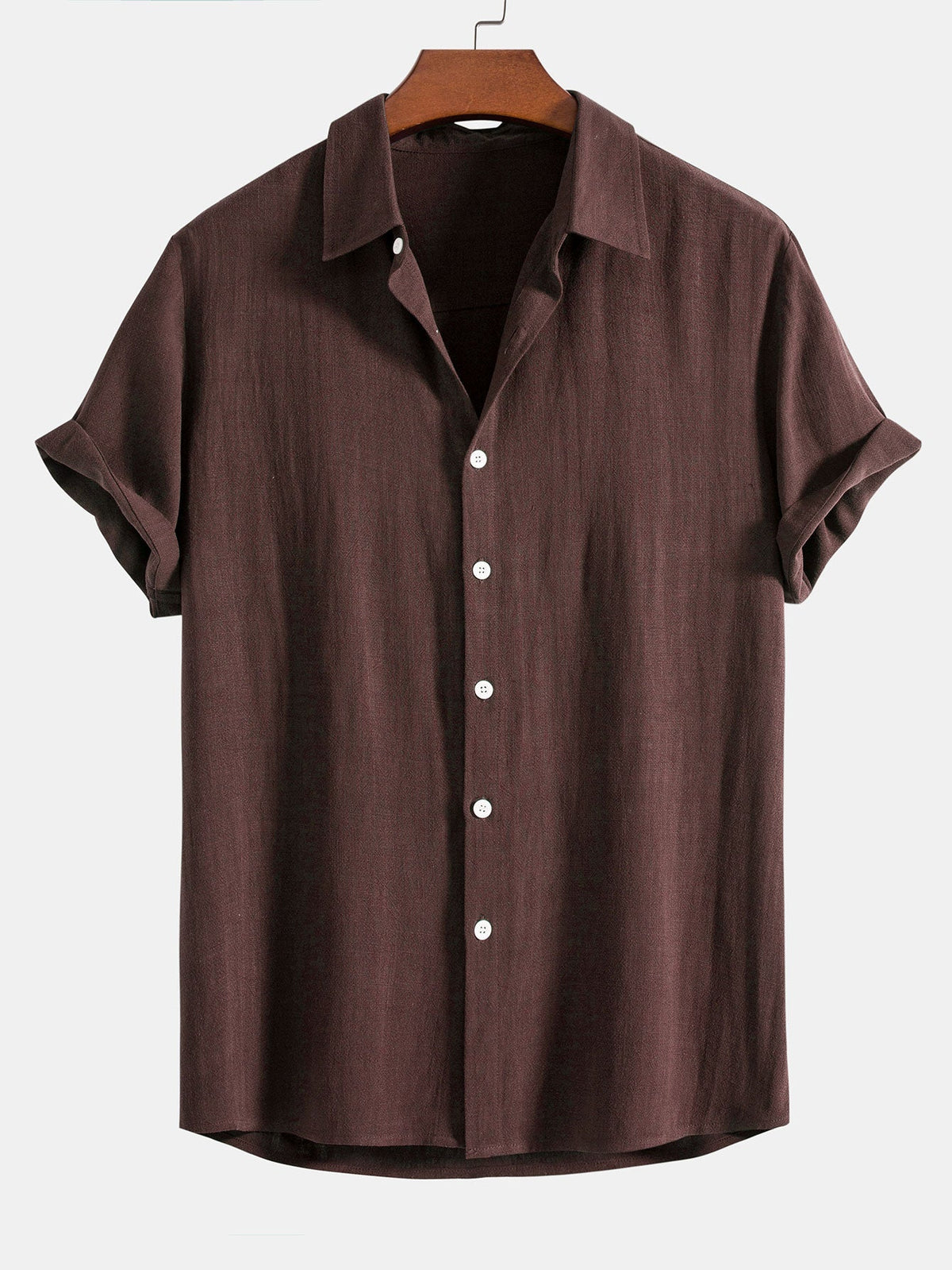 TEDDY | Button shirt with linen-blend weave