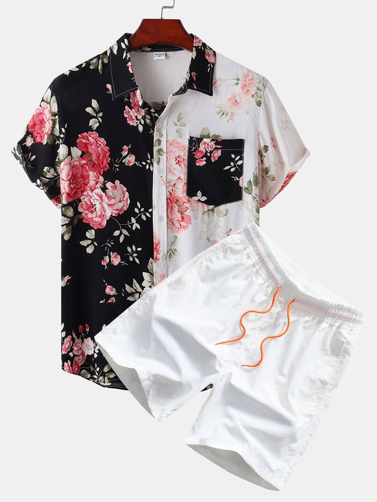 ESME | Set with floral shirt and shorts