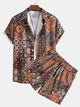 IMOGEN | Shirt and shorts set with paisley print
