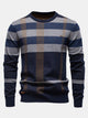 GRACE | Crewneck sweater with plaid pattern