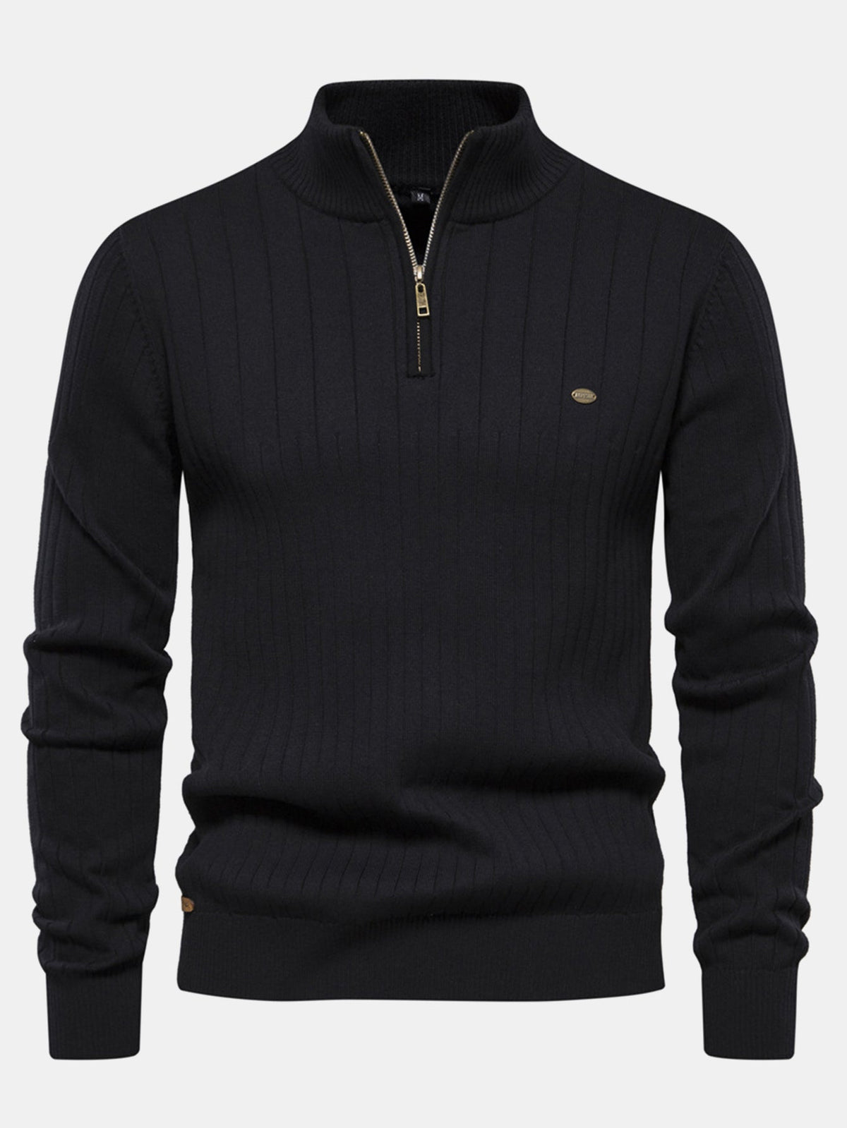 BEATRIX | Striped sweater with zip collar