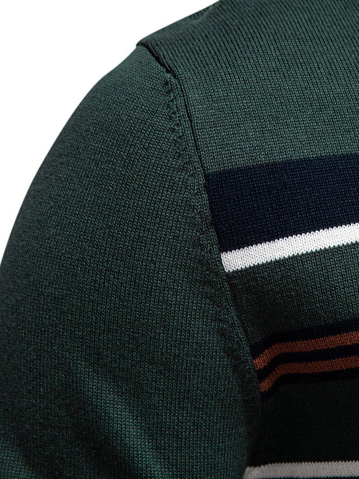 FLORENCE | Quarter-zip sweater with stripe detail