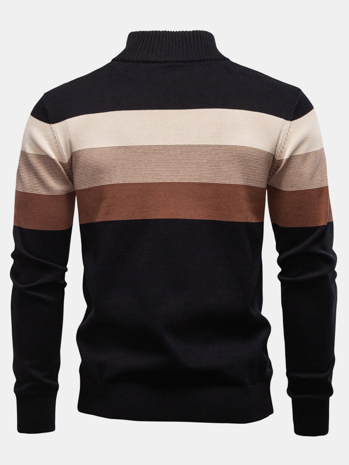FREYA | Striped sweater with zip collar