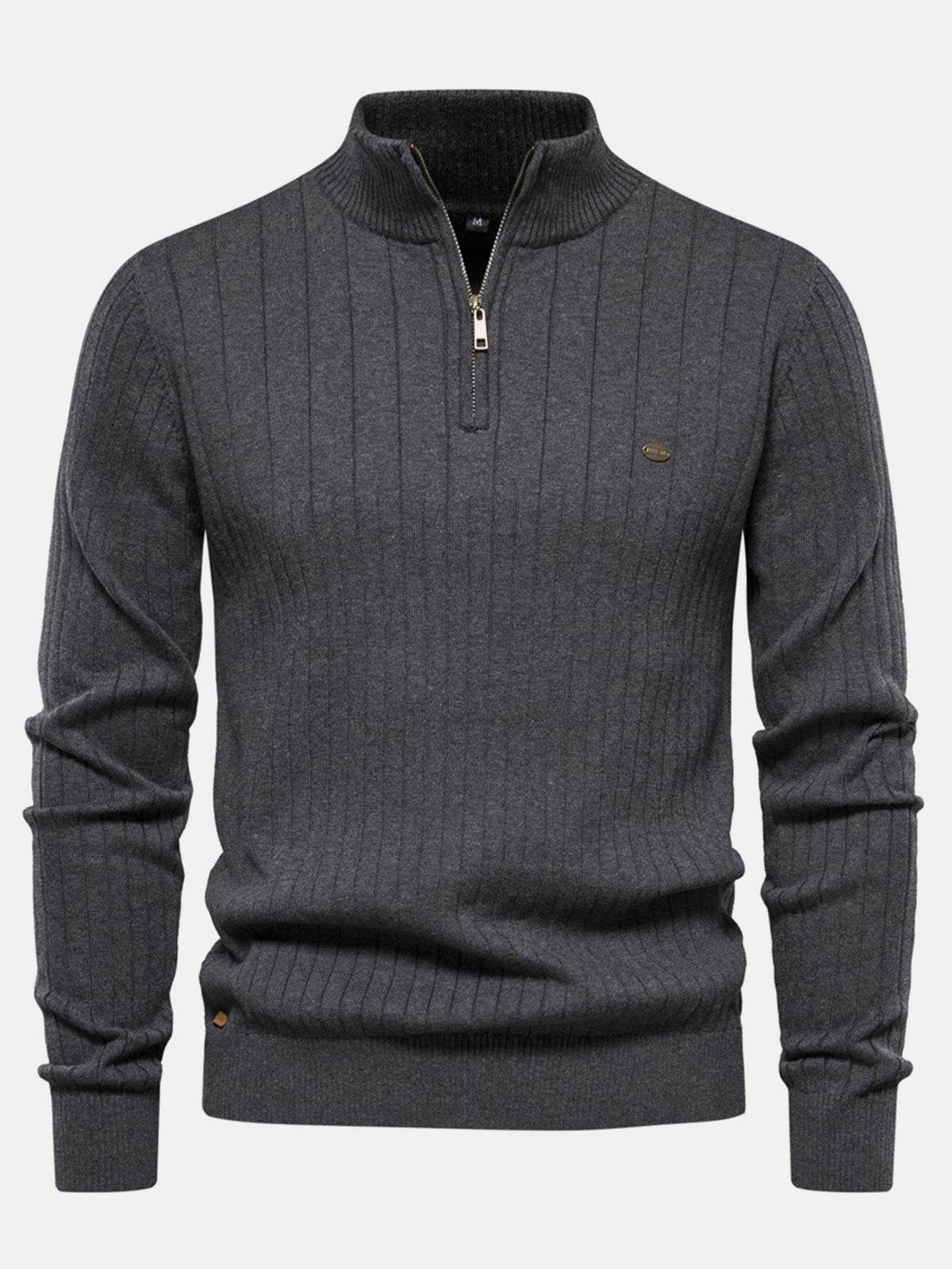 BEATRIX | Striped sweater with zip collar
