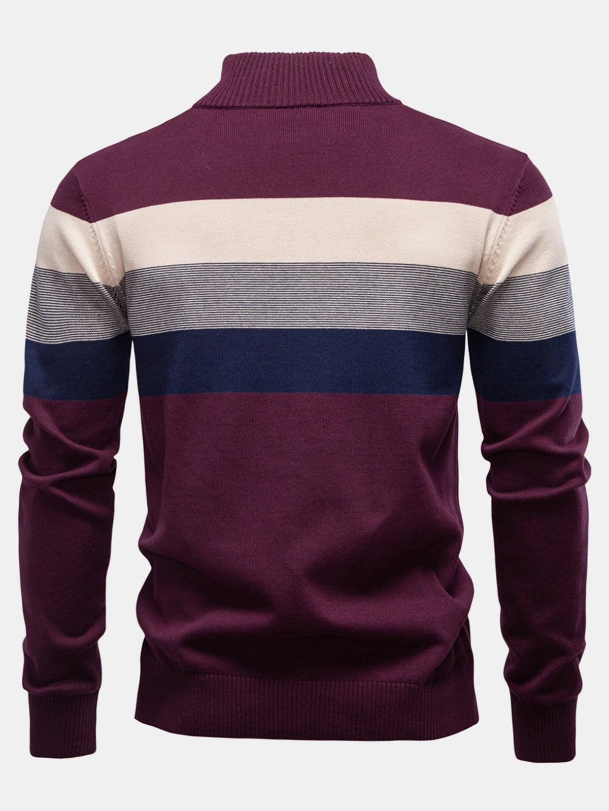 FREYA | Striped sweater with zip collar