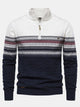 JEMIMA | Geometric jacquard sweater with zip collar