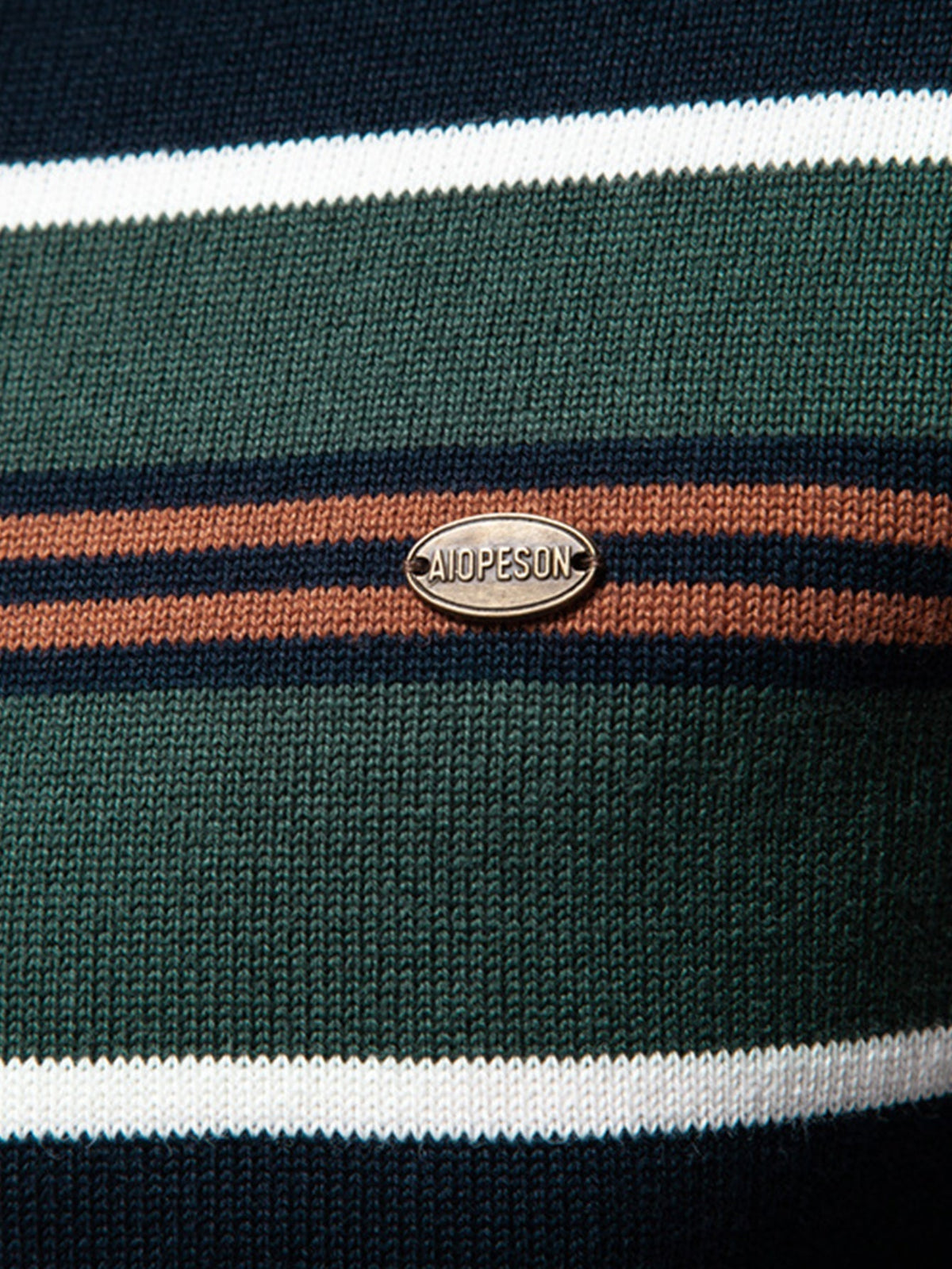 FLORENCE | Quarter-zip sweater with stripe detail