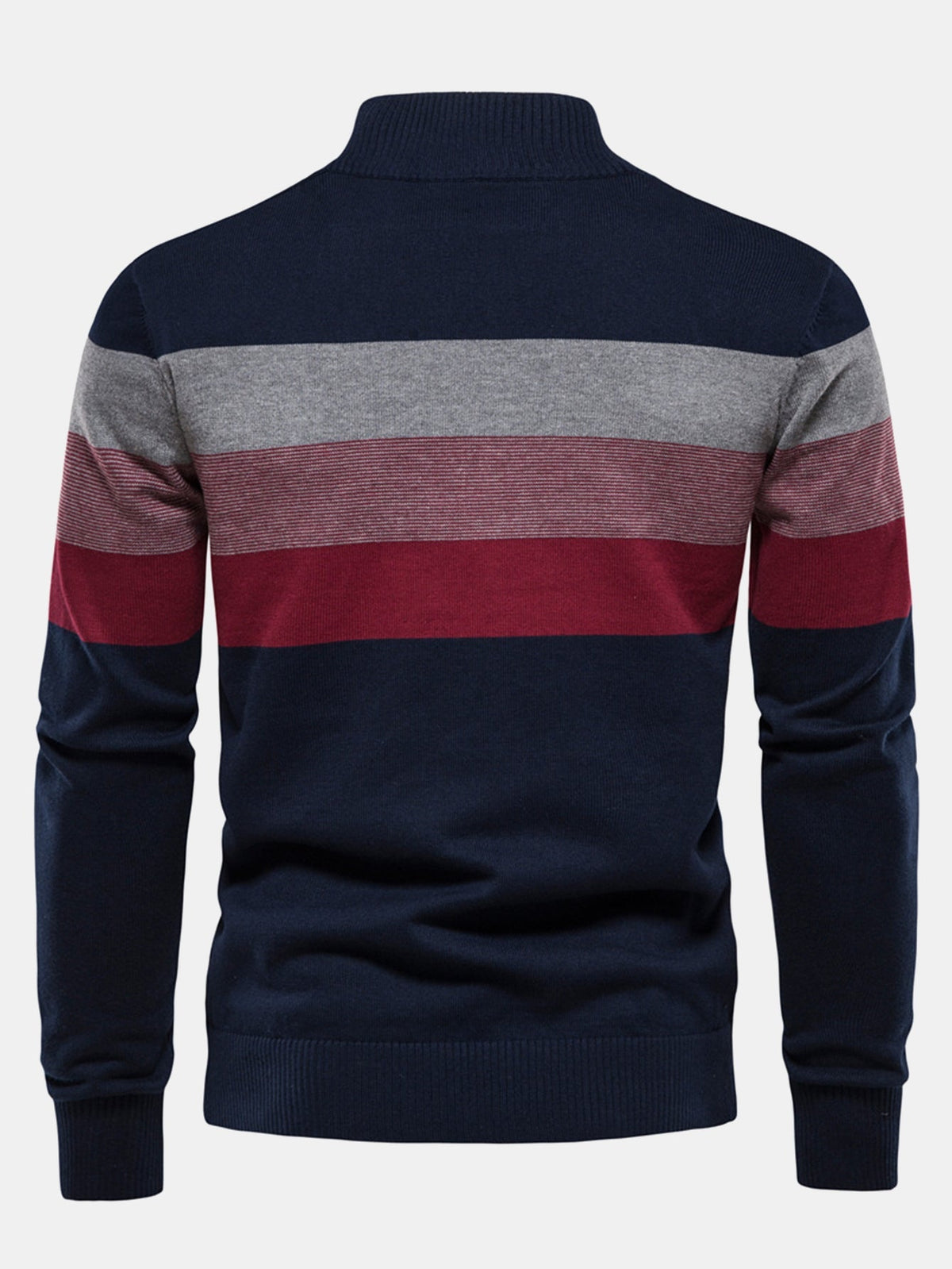 FREYA | Striped sweater with zip collar