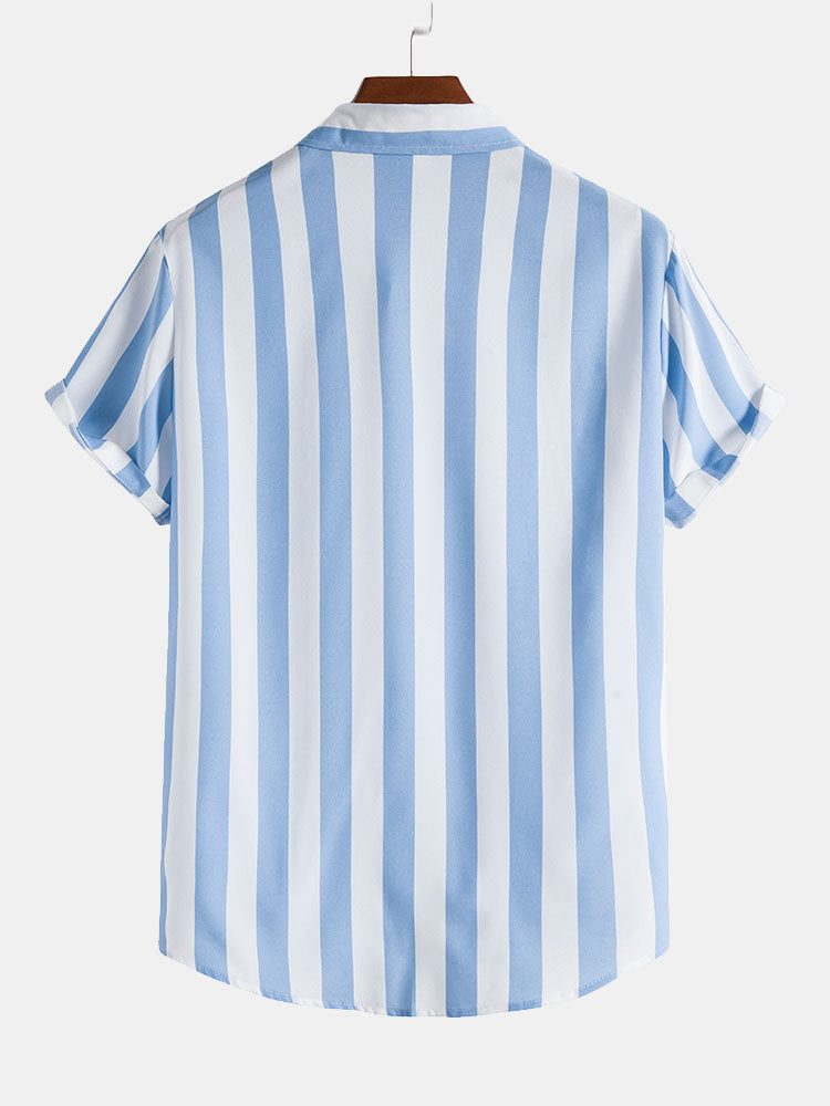 POPPY | Set with wide-stripe shirt and shorts