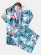 CHLOE | Set with flamingo print shorts