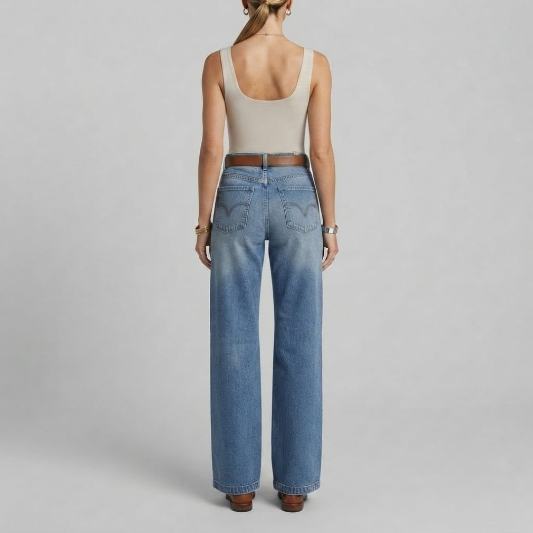 AVA | High-waisted jeans with wide leg
