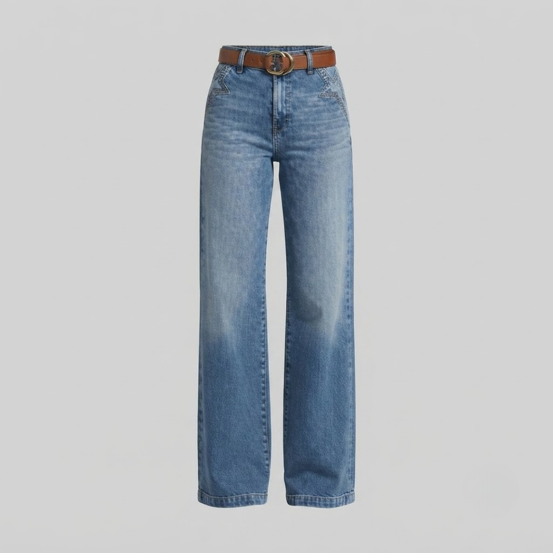 AVA | High-waisted jeans with wide leg