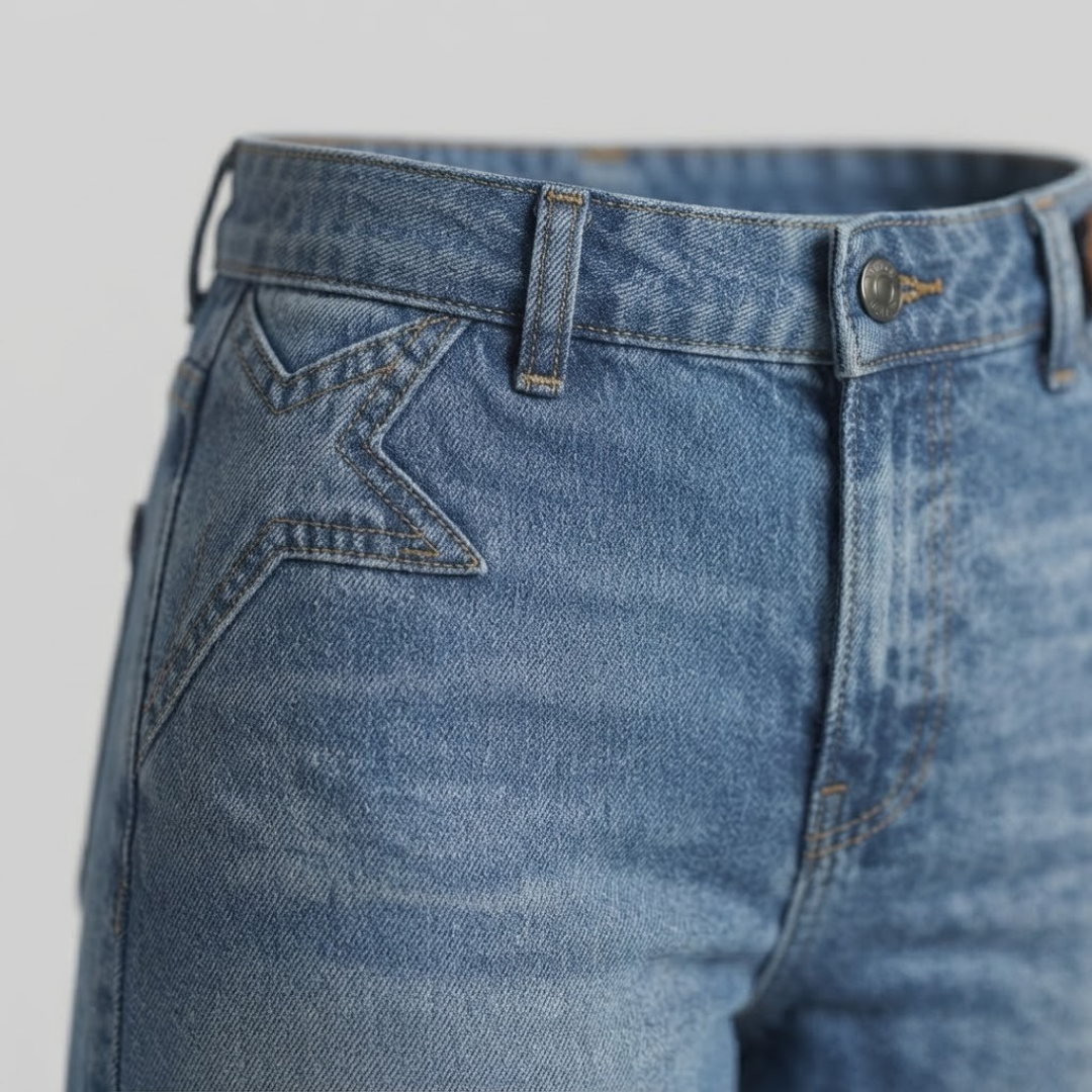 AVA | High-waisted jeans with wide leg