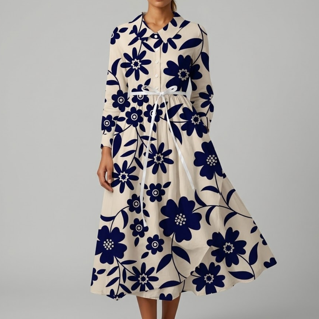 CORALIE | Midi dress with floral print