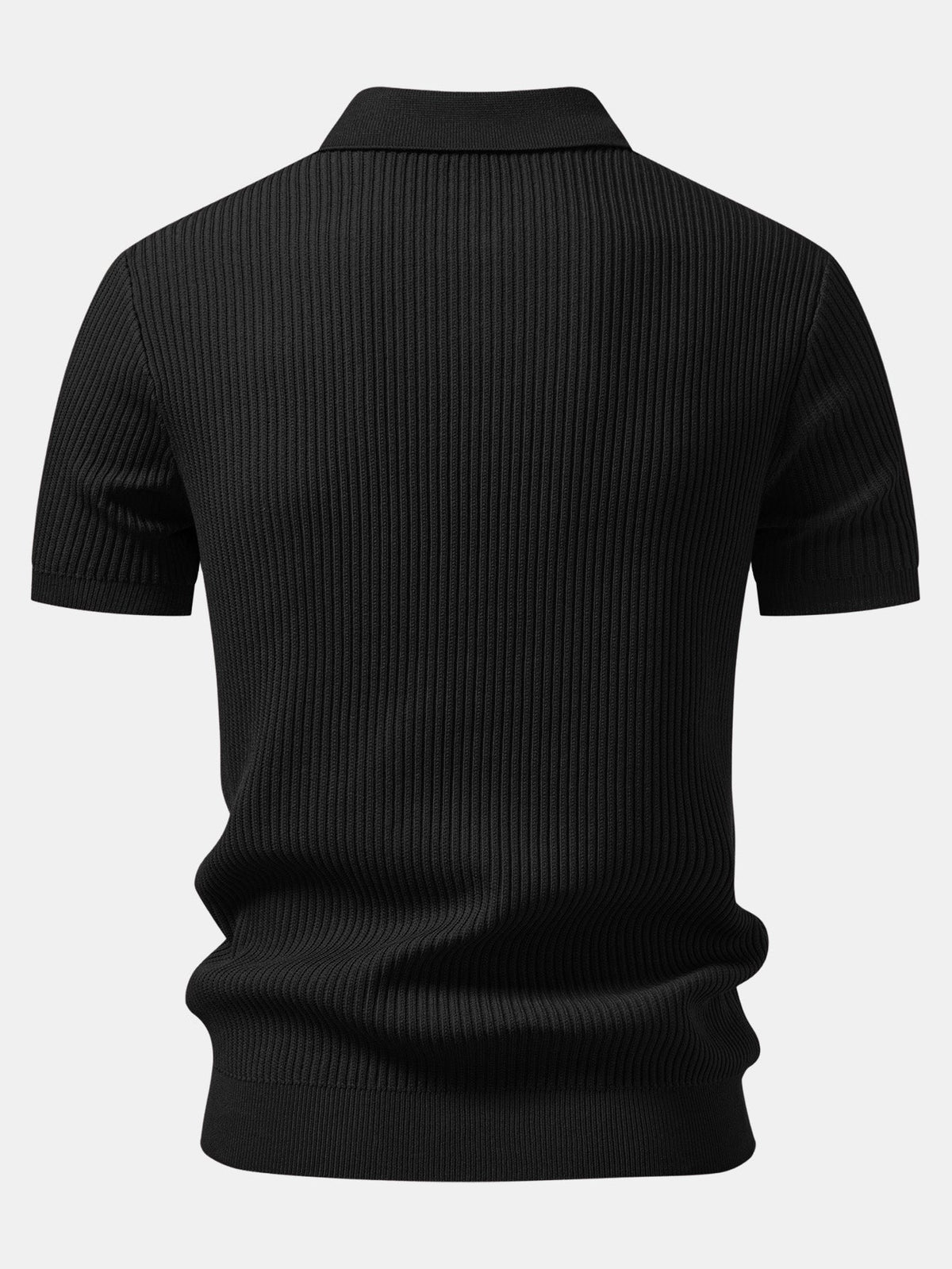LARA | Zip polo with ribbed knit