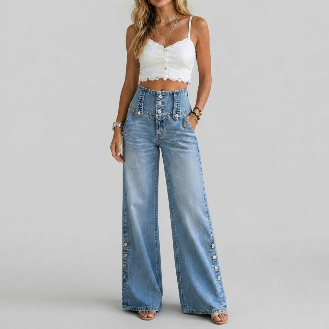 AURELIA | High-waist jeans with side slits