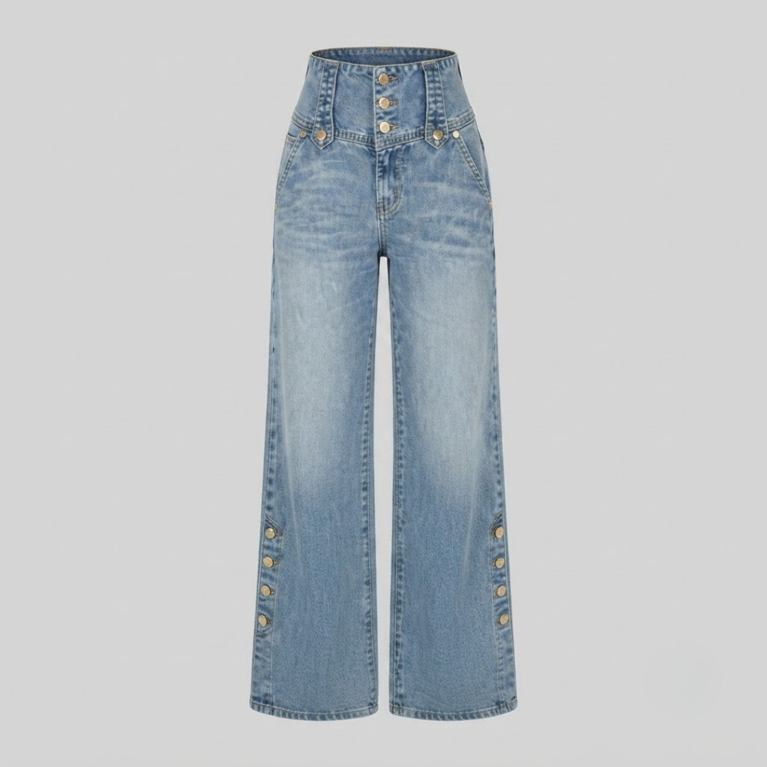 AURELIA | High-waist jeans with side slits