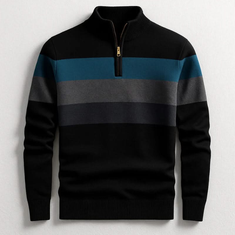 THEO | Pullover with quarter-zip neckline