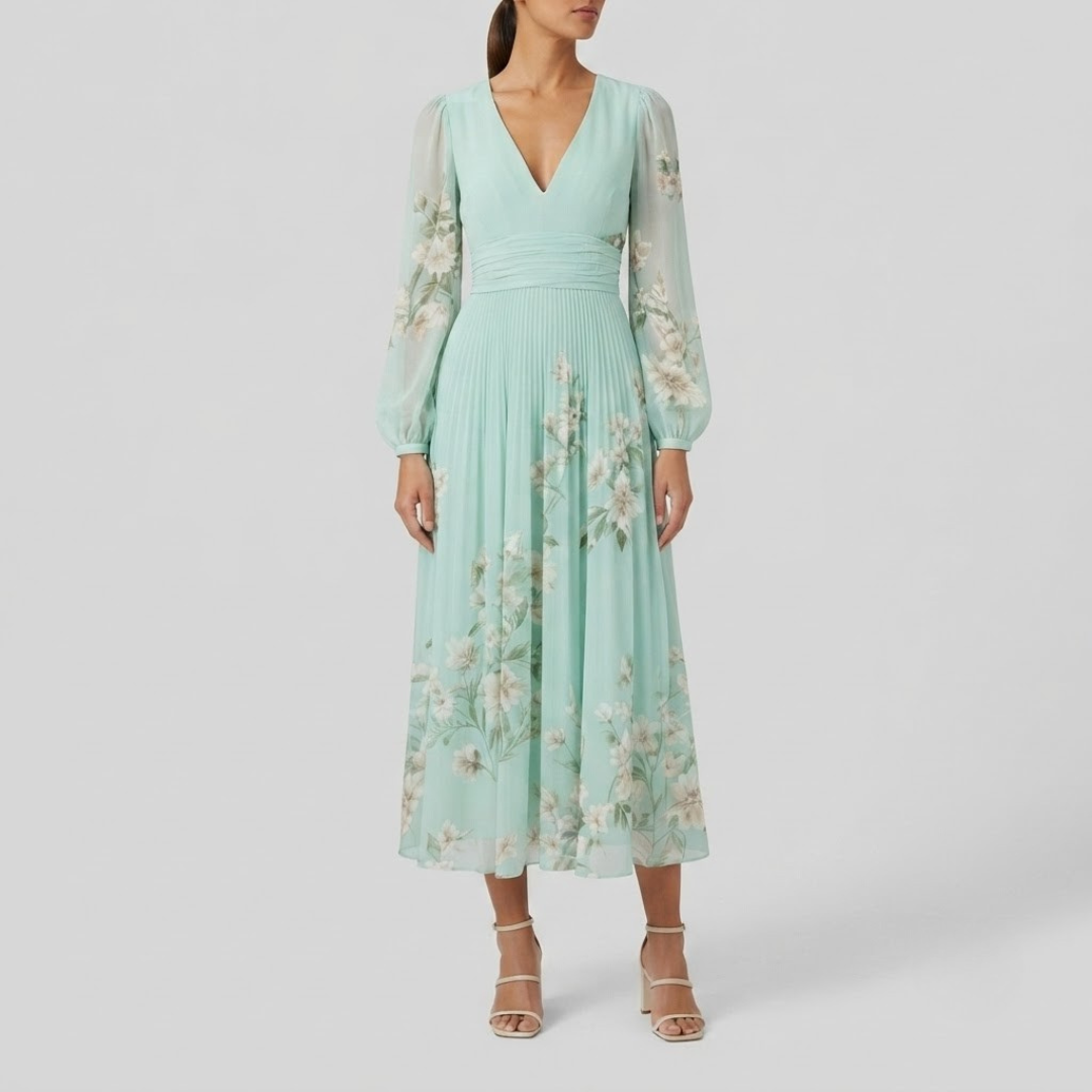ELLA | Midi dress with floral print